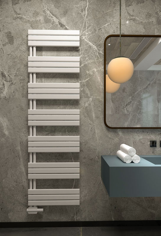 Design Badheizkörper, Handtuchheizkörper seitlicher Anschluss, weiß